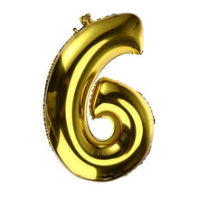 Load image into Gallery viewer, 32 inch Thickened Helium Foil Balloons Birthday Number Balloons for Wedding Anniversary Decoration (Gold)