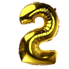 Load image into Gallery viewer, 32 inch Thickened Helium Foil Balloons Birthday Number Balloons for Wedding Anniversary Decoration (Gold)