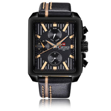 Load image into Gallery viewer, NAVIFORCE Luxury Genuine Leather Quartz Men Watch Square Dial 3ATM Water-Proof Man Casual Wristwatch with Sub-dials + Box