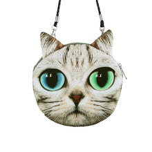 Load image into Gallery viewer, New Cute Women Shoulder Bag Cat Face Cartoon Print Zipper Closure Messenger Clutch Coin Purse Bag