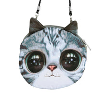 Load image into Gallery viewer, New Cute Women Shoulder Bag Cat Face Cartoon Print Zipper Closure Messenger Clutch Coin Purse Bag