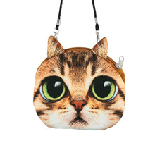 Load image into Gallery viewer, New Cute Women Shoulder Bag Cat Face Cartoon Print Zipper Closure Messenger Clutch Coin Purse Bag