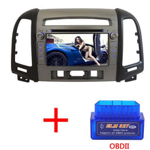 Load image into Gallery viewer, 7'' Quad Core 2GB RAM Android 7.1.2 WiFi BT 4G Car multimedia player GPS Capacitive Screen For Hyundai SANTA FE 3 Hole 2006-2012