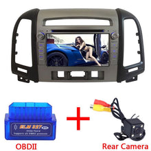 Load image into Gallery viewer, 7'' Quad Core 2GB RAM Android 7.1.2 WiFi BT 4G Car multimedia player GPS Capacitive Screen For Hyundai SANTA FE 3 Hole 2006-2012