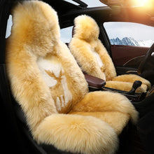 Load image into Gallery viewer, car seat cover covers auto accessories fur wool warm for hyundai accent elantra santa fe solaris sonata tucson 2017 2016 2015