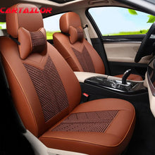 Load image into Gallery viewer, CARTAILOR Car Seat Cover PU Leather for Hyundai Santa fe 2010 2013 Seat Covers Cars Accessories for Car Seats Protector Ice Silk