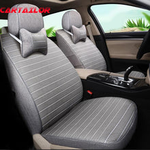 Load image into Gallery viewer, CARTAILOR Car Seat Covers Linen for Hyundai Santa fe 2010 2008 2007 Seat Cover Set Grey Car Styling Support Interior Accessories