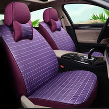 Load image into Gallery viewer, CARTAILOR Car Seat Covers Linen for Hyundai Santa fe 2010 2008 2007 Seat Cover Set Grey Car Styling Support Interior Accessories